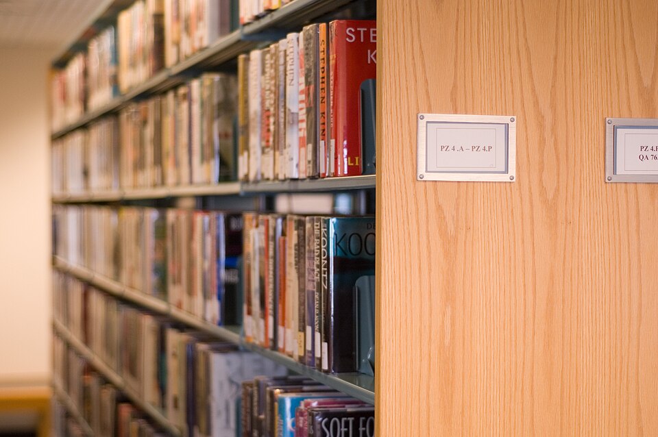 Rayonnages de bibliothèque remplis de livres